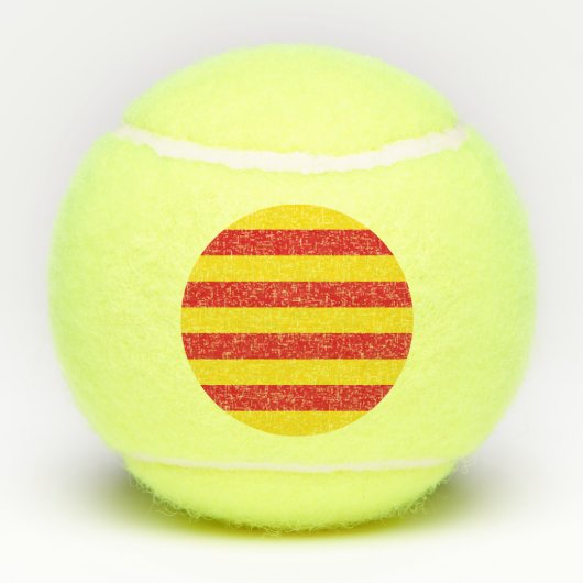 Patriottisch tennisbal met vlag van Catalonië Tennisballen (Achterkant)