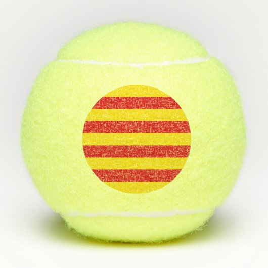 Patriottisch tennisbal met vlag van Catalonië Tennisballen (Voorkant)