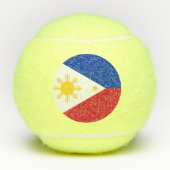 Patriottisch tennisbal met vlag van de Filipijnen Tennisballen (Voorkant)