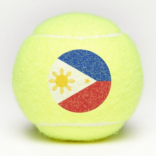 Patriottisch tennisbal met vlag van de Filipijnen Tennisballen (Voorkant)