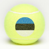 Patriottisch tennisbal met vlag van Estland Tennisballen (Achterkant)