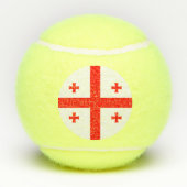 Patriottisch tennisbal met vlag van Georgië Tennisballen (Achterkant)