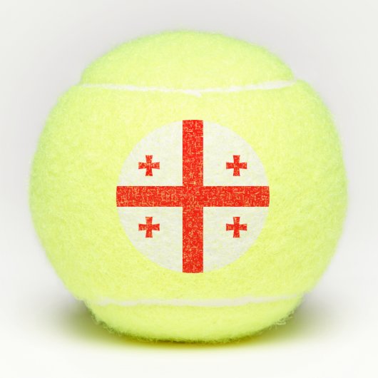 Patriottisch tennisbal met vlag van Georgië Tennisballen (Voorkant)