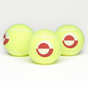 Patriottisch tennisbal met vlag van Groenland Tennisballen