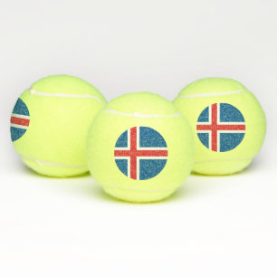 Patriottisch tennisbal met vlag van IJsland Tennisballen