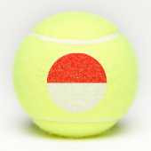Patriottisch tennisbal met vlag van Indonesië Tennisballen (Achterkant)