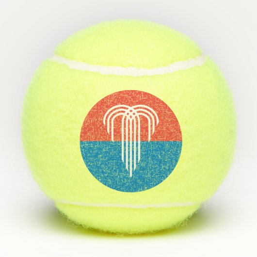 Patriottisch tennisbal met vlag van Kansas City Tennisballen (Achterkant)