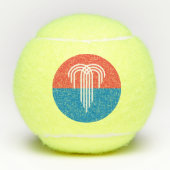 Patriottisch tennisbal met vlag van Kansas City Tennisballen (Voorkant)