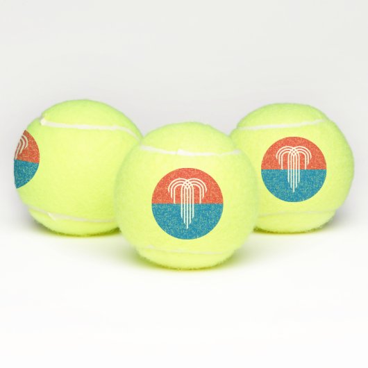 Patriottisch tennisbal met vlag van Kansas City Tennisballen (Multi)