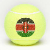 Patriottisch tennisbal met vlag van Kenia Tennisballen (Achterkant)