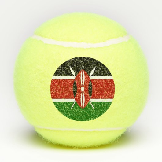 Patriottisch tennisbal met vlag van Kenia Tennisballen (Achterkant)