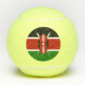 Patriottisch tennisbal met vlag van Kenia Tennisballen (Voorkant)