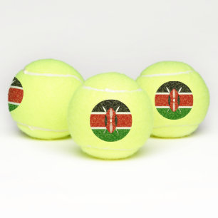 Patriottisch tennisbal met vlag van Kenia Tennisballen