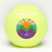 Patriottisch tennisbal met vlag van Manitou Spring Tennisballen (Achterkant)