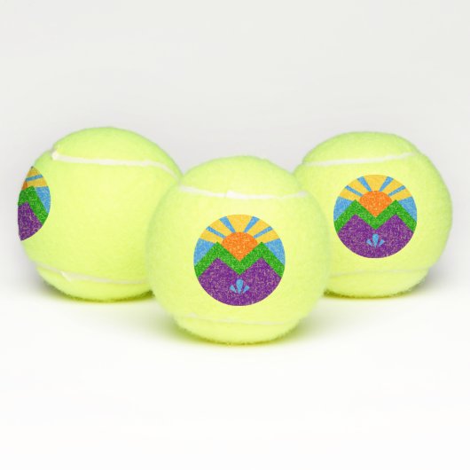 Patriottisch tennisbal met vlag van Manitou Spring Tennisballen (Multi)
