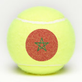 Patriottisch tennisbal met vlag van Marokko Tennisballen (Achterkant)