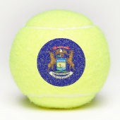 Patriottisch tennisbal met vlag van Michigan Tennisballen (Voorkant)