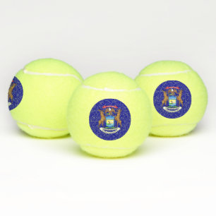 Patriottisch tennisbal met vlag van Michigan Tennisballen