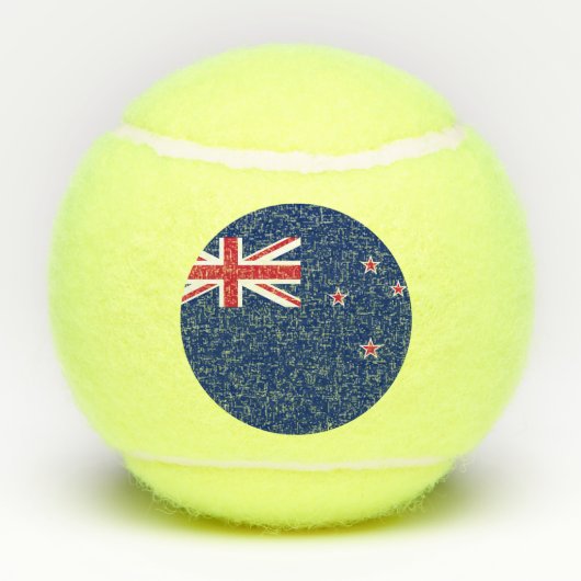 Patriottisch tennisbal met vlag van Nieuw-Zeeland Tennisballen (Achterkant)