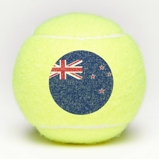 Patriottisch tennisbal met vlag van Nieuw-Zeeland Tennisballen (Voorkant)