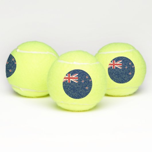 Patriottisch tennisbal met vlag van Nieuw-Zeeland Tennisballen (Multi)