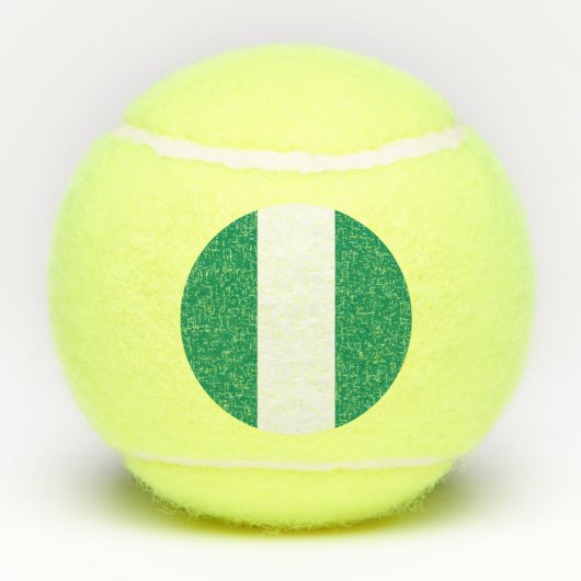 Patriottisch tennisbal met vlag van Nigeria Tennisballen (Achterkant)