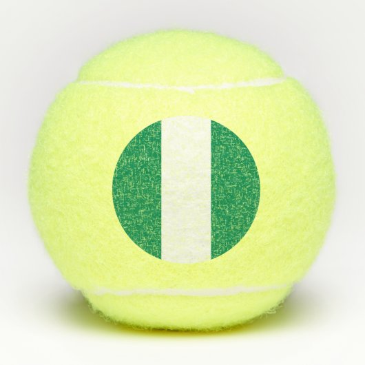 Patriottisch tennisbal met vlag van Nigeria Tennisballen (Voorkant)