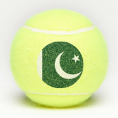 Patriottisch tennisbal met vlag van Pakistan Tennisballen (Achterkant)
