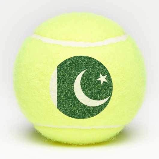 Patriottisch tennisbal met vlag van Pakistan Tennisballen (Achterkant)