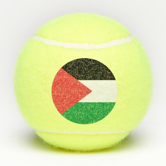 Patriottisch tennisbal met vlag van Palestina Tennisballen (Achterkant)