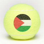 Patriottisch tennisbal met vlag van Palestina Tennisballen (Voorkant)