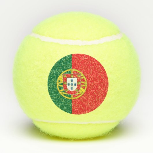 Patriottisch tennisbal met vlag van Portugal Tennisballen (Achterkant)