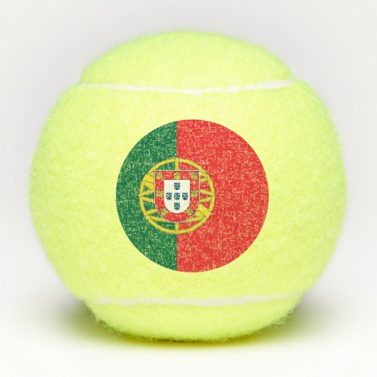 Patriottisch tennisbal met vlag van Portugal Tennisballen (Voorkant)