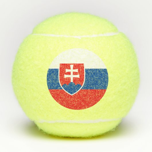 Patriottisch tennisbal met vlag van Slowakije Tennisballen (Voorkant)