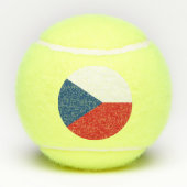 Patriottisch tennisbal met vlag van Tsjechië Tennisballen (Achterkant)