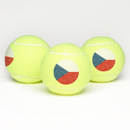 Patriottisch tennisbal met vlag van Tsjechië Tennisballen (Multi)