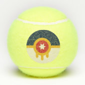 Patriottisch tennisbal met vlag van Tulsa, Oklahom Tennisballen (Achterkant)