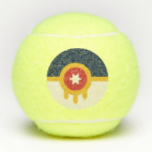 Patriottisch tennisbal met vlag van Tulsa, Oklahom Tennisballen (Voorkant)
