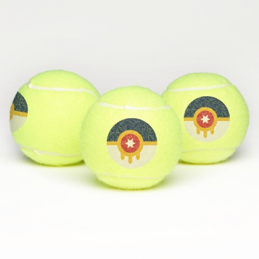Patriottisch tennisbal met vlag van Tulsa, Oklahom Tennisballen (Multi)