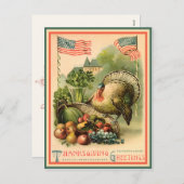 patriottisch Thanksgiving Briefkaart (Voorkant / Achterkant)