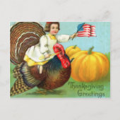 patriottisch Thanksgiving Briefkaart (Voorkant)
