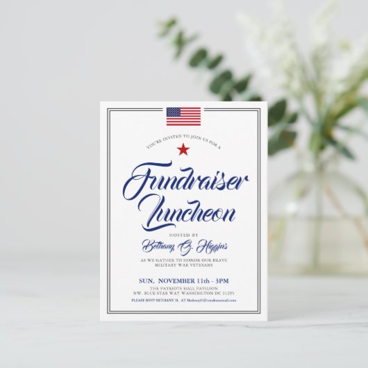 Patriottisch thema evenement Amerikaanse vlag uitn Briefkaart (Staand voorkant)