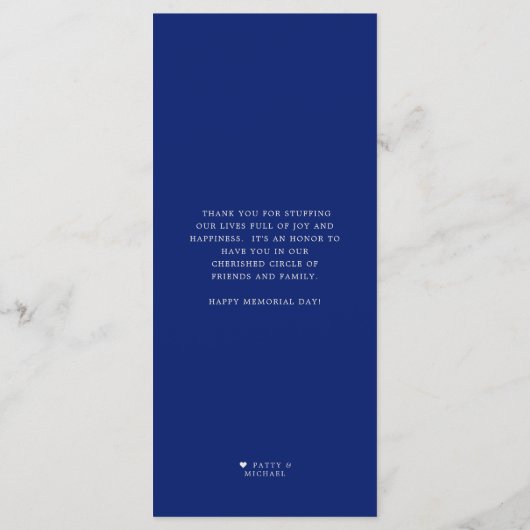 Patriottisch thema | Politieke stijl dinermenu  Menu (Achterkant)