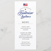 Patriottisch thema | Politieke stijl dinermenu  Menu (Voorkant)