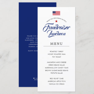 Patriottisch thema Politieke stijl dinermenu Menu
