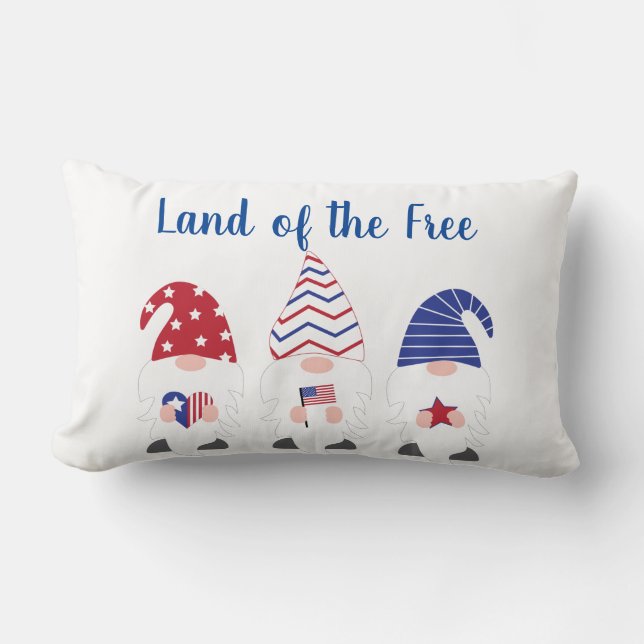 Patriottisch Thleed Home Decor met Gnomen Kussen (Voorkant)