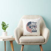 Patriottisch thuis van de vrije dappere helm shirt kussen (Stoel)