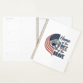 Patriottisch thuis van de vrije dappere helm shirt planner (Display)
