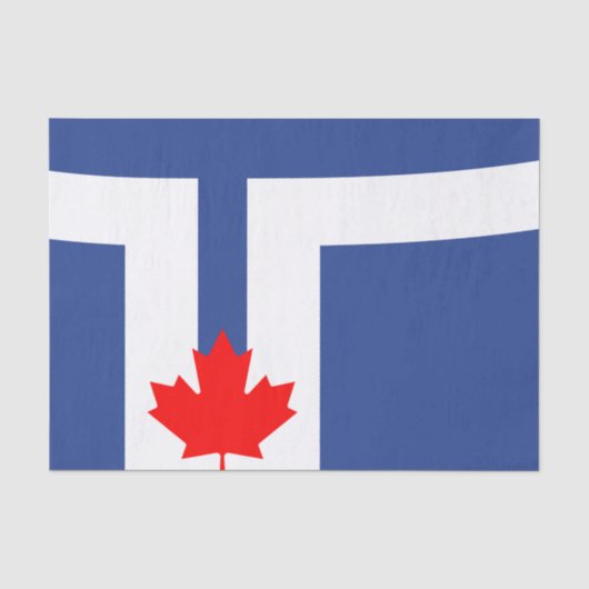 Patriottisch tissuepapier met de vlag van Toronto (Voorkant)