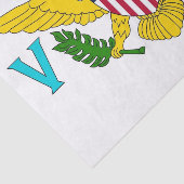 Patriottisch tissuepapier met vlag Maagdeneilanden (Detail)